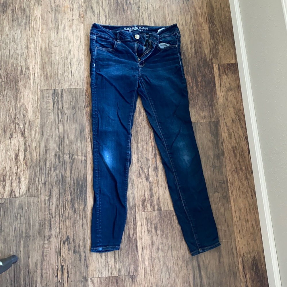 American Eagle Denim Dark Blue Jeggings